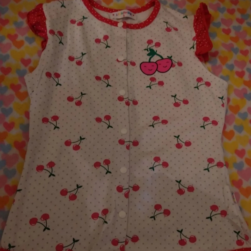 Littleforbig cherry polka dot onesie romper bodysuit